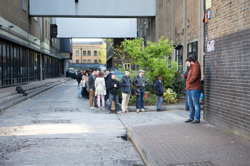 The far-reaching pre-opening queue (7.40am) The far-reaching pre-opening queue (7.40am)