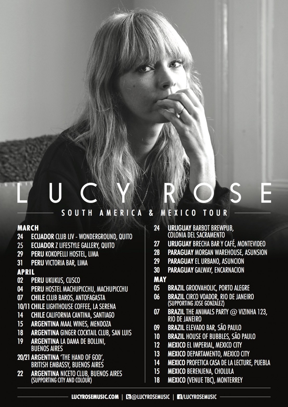 Lucy Rose Tour Poster