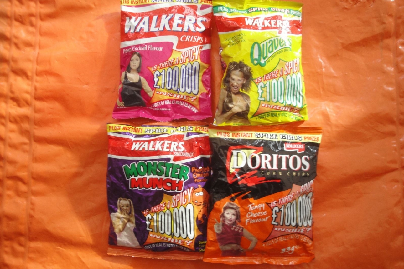 Four Packets Of Spice Girls Crisps Are Available On Ebay For The Bargain Price Of 99