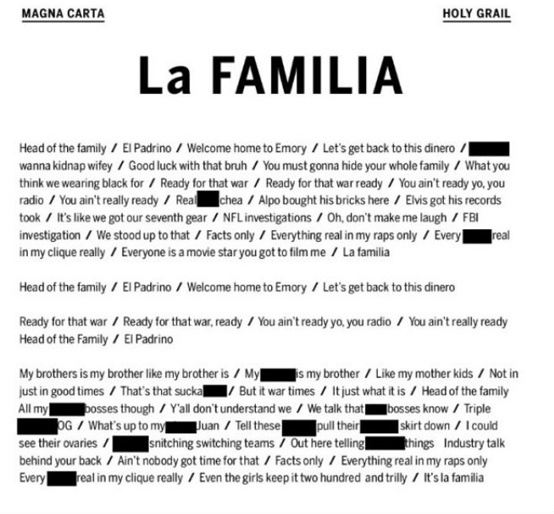 JayZ hits out at Lil Wayne on new lyric for 'La Familia' The Line of