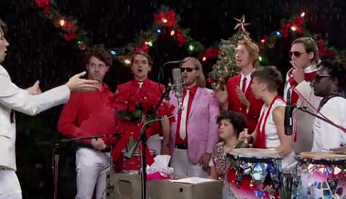 Watch Arcade Fire perform "Little Drummer Boy" with Zach Galifianakis ...